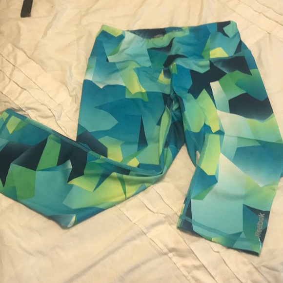 Reebok teal printed leggings - Picture 2 of 6